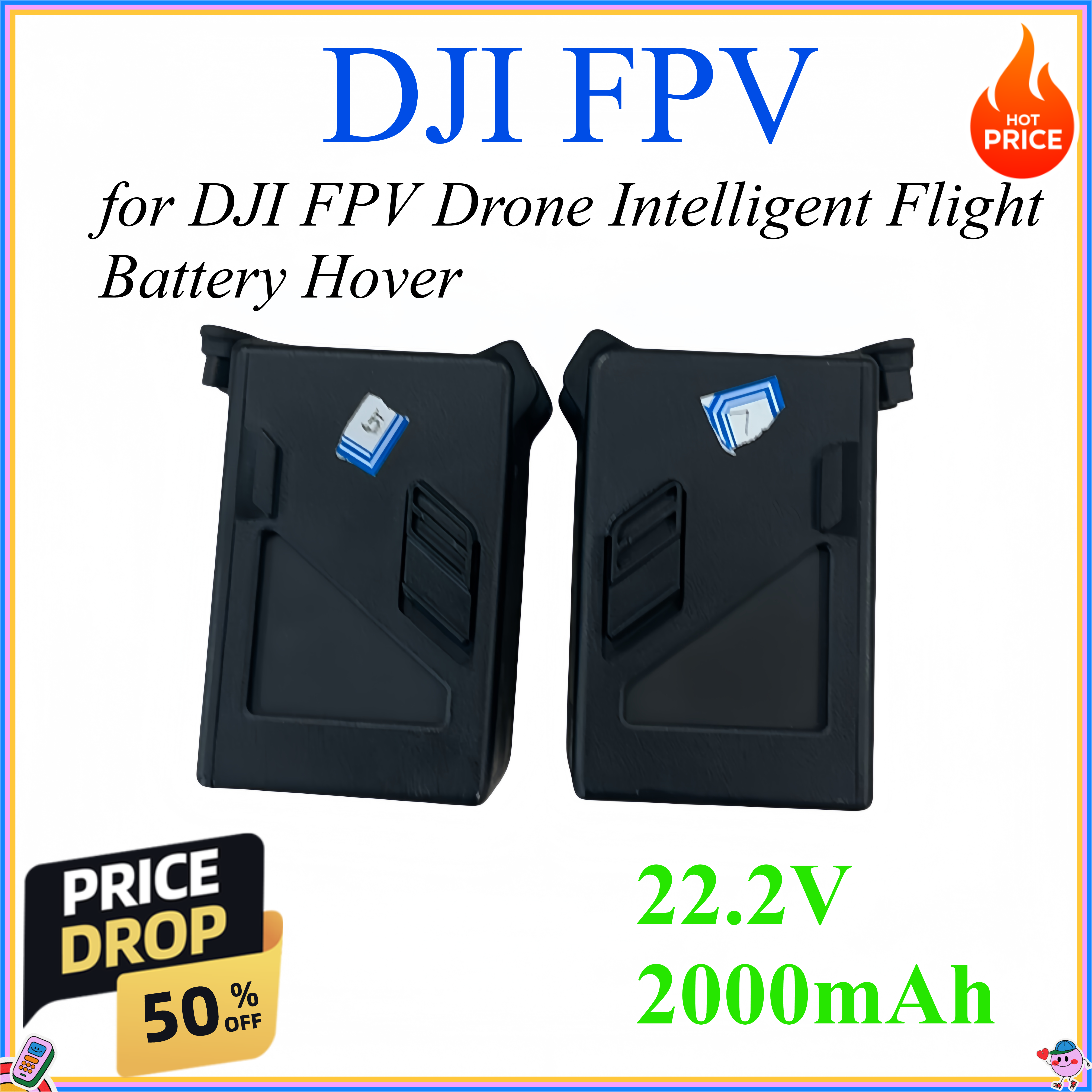 22.2V 2000mAh for DJI FPV Dron - Drone Battery Li-Ion 리뷰 및 가격