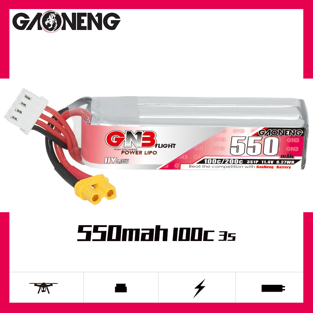 GNB HV 11.4V 550mAh 100C/200C  - Drone Battery Plate 리뷰 및 가격