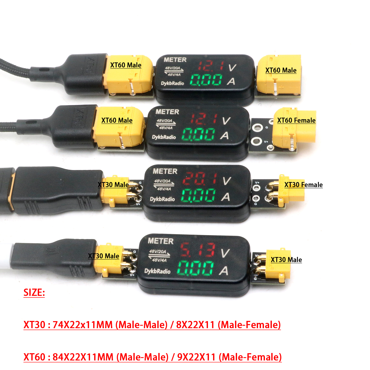 XT30/XT60 20A/4A DC Voltage Cu - Drone Battery Voltage Checker 리뷰 및 가격