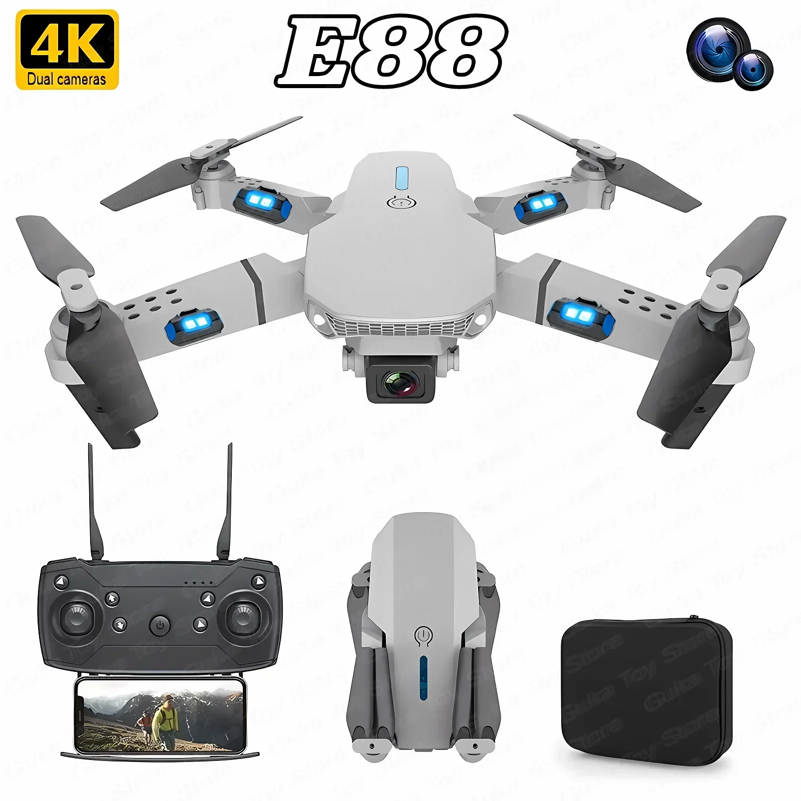 E88 Pro WIFI FPV Drone Wide An - Drone Battery Case 리뷰 및 가격