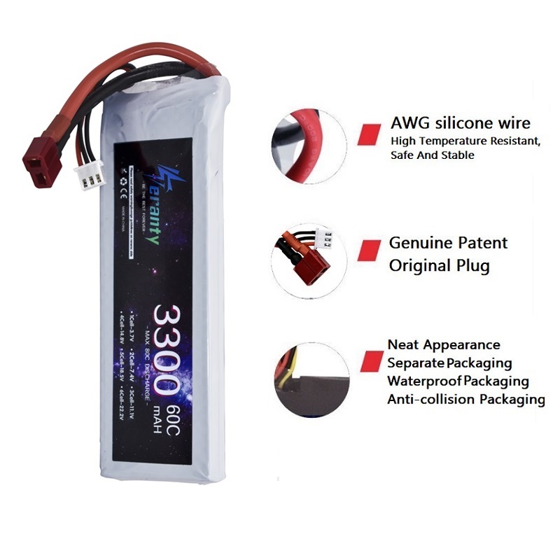2S 7.4V LiPo Battery 3300mAh 6 - Drone Battery Connector 리뷰 및 가격
