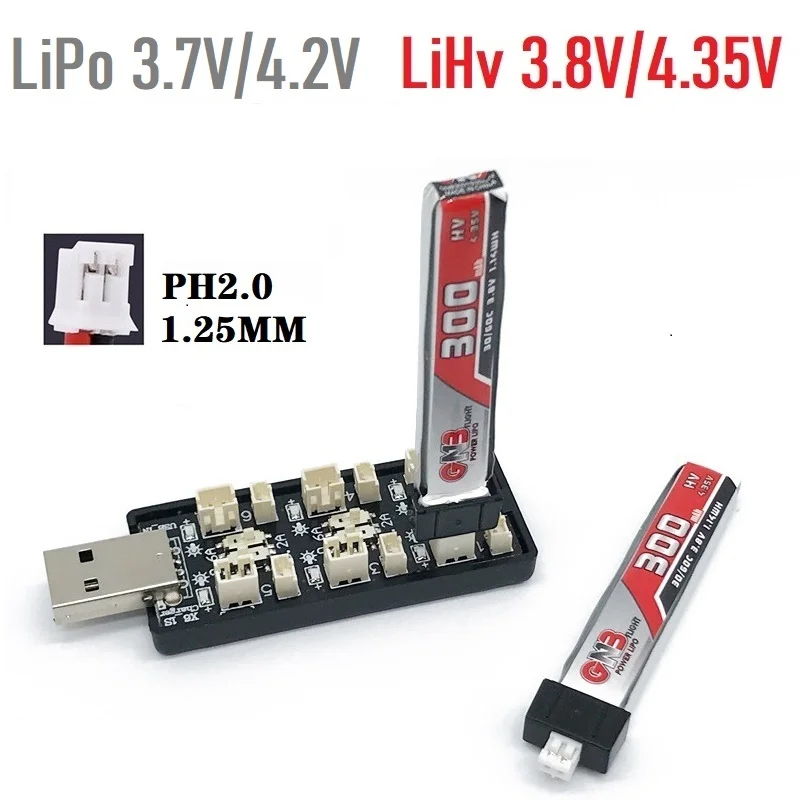 6CH USB 1S LiPo/LiHv 3.7V/4.2V - Drone Battery Connector 리뷰 및 가격