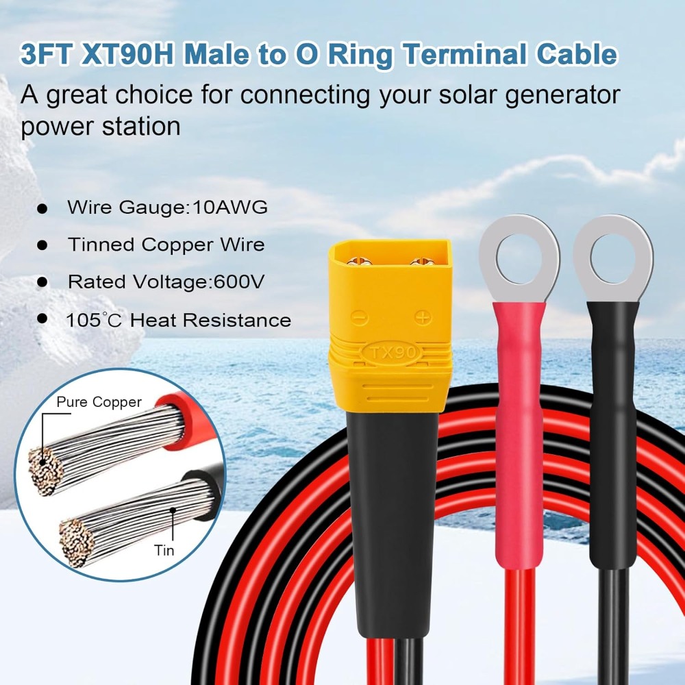 XT90 to O Ring Terminal Cable  - Drone Battery Connector 리뷰 및 가격
