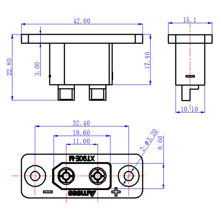 30PCSAmass Black XT90E-M Panel - Drone Battery Connector 리뷰 및 가격