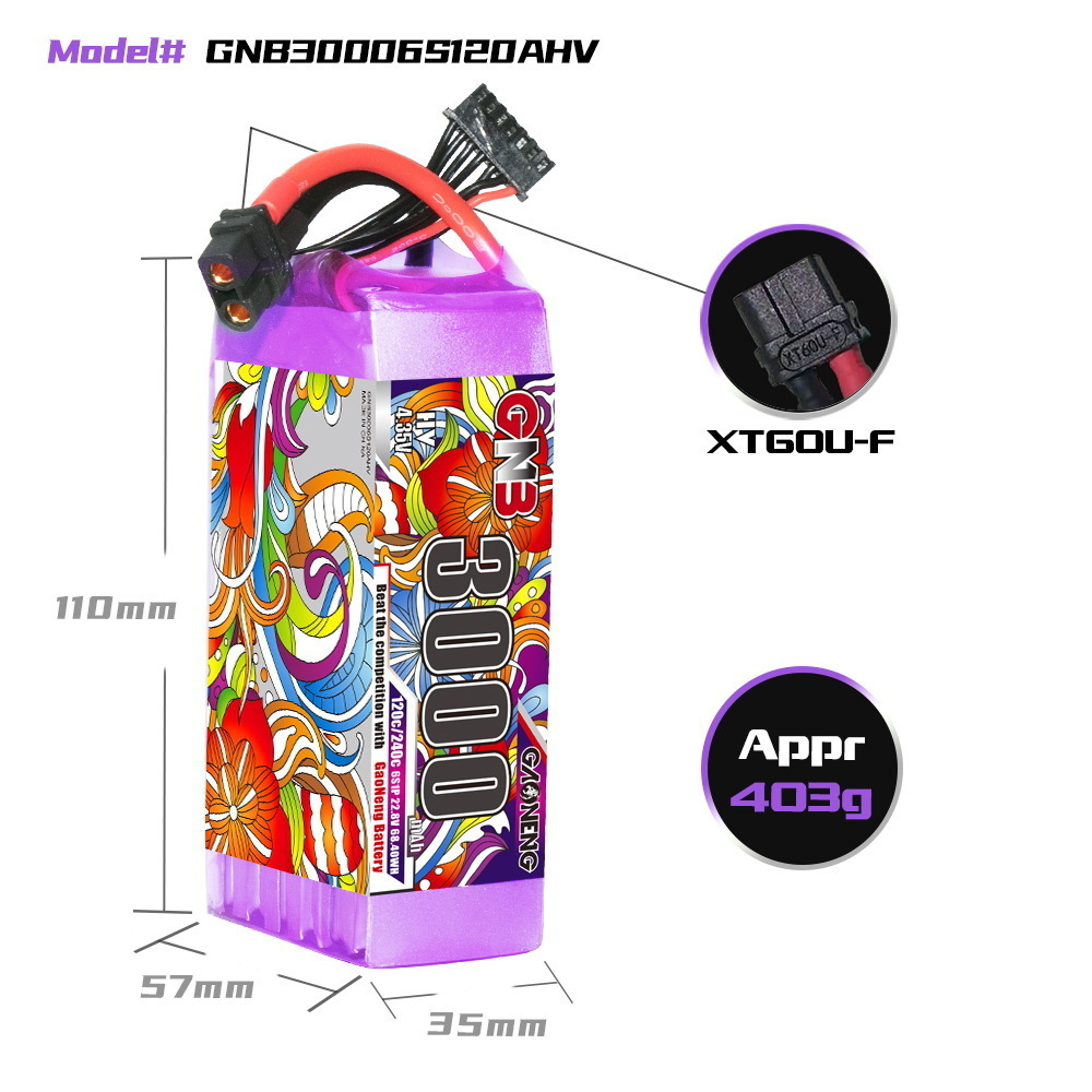 Original GNB HV 6S 22.8V 3000m - Drone Battery 6S 리뷰 및 가격