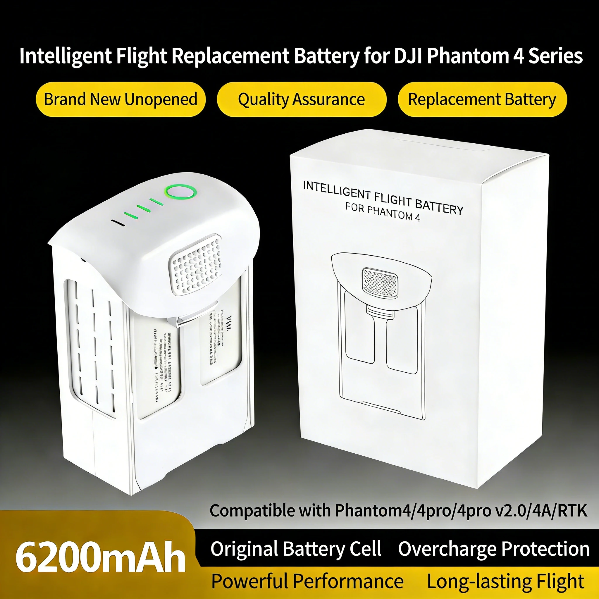 New Phantom 4 battery 6200mah  - Drone Battery Li-Ion 리뷰 및 가격